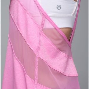 Lululemon EUC! If You're Lucky Tank Loose Mesh Heathered Vintage Pink